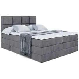 altdecor Boxspringbett NOVA KING - 160 x 200 - H3/H4 - Dunkelgrau