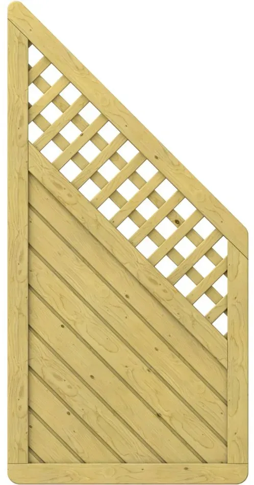 TraumGarten Sichtschutzzaun GADA Holz Anschluss mit Gitter Sichtschutz Lamellenzaun