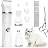 Professionelle Schermaschine für Katzen & Hunde - Mit 3 Schneidaufsätzen