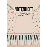majosta Notenheft Klavier: DIN A4 - 100 Seiten - Blanko Notenblock - Anfänger und Fortgeschrittene - Große Lineatur - Musik Schreibheft - Leere Notensysteme