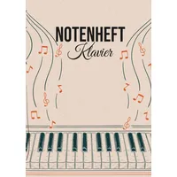 majosta Notenheft Klavier: DIN A4 - 100 Seiten - Blanko Notenblock - Anfänger und Fortgeschrittene - Große Lineatur - Musik Schreibheft - Leere Notensysteme