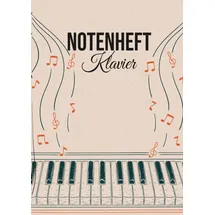 majosta Notenheft Klavier: DIN A4 - 100 Seiten - Blanko Notenblock - Anfänger und Fortgeschrittene - Große Lineatur - Musik Schreibheft - Leere Notensysteme