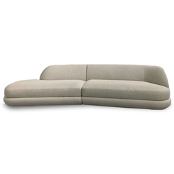 Casa Padrino Luxus Sofa Grau 172 x 100 x H. 82 cm - Gebogenes Wohnzimmer Sofa - Hotel Sofa - Wohnzimmer Möbel - Hotel Möbel - Luxus Möbel - Luxus Einrichtung - Wohnzimmer Einrichtung