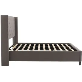 Mendler Polsterbett HWC-N59 180 x 200 cm Massivholz grau