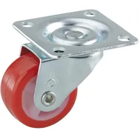 Dörner + Helmer Lenkrolle (mit PA-PU-Rad, 30 x 14 mm) rot, 790124