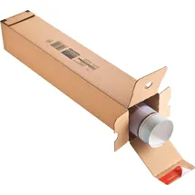 ColomPac Colompac, CP072.04 Planversandbox aus Wellpappe, PK10 mit Selbstklebeverschluss, 610x108x108 mm, braun