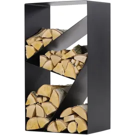 Magnus Brennholzregal Metall 45 x 30 x 80 cm Schwarz