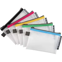 Exacompta 34120E 10er Pack Hülle EVA mit Reisverschluss aus flexiblem Kunststoff DIN A6 sortiert
