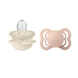 BIBS Schnuller Supreme 2er Pack Silikon Blush+Ivory 0-6m