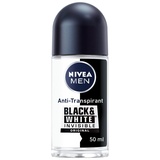 NIVEA MEN Black & White Invisible Original Deo Roll-On (50 ml), Antitranspirant mit Anti-Flecken-Formel und ohne Alkohol, Deodorant mit 48h Schutz und NIVEA MEN Pflegekomplex