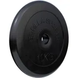 GORILLA SPORTS® Hantelscheiben - Einzeln/Set, 1,25kg, 2kg, 2,5kg, 5kg, 10kg, 15kg, 20kg, 25kg, 27,5kg, 30kg Gewichte, 30/31mm Bohrung, Gusseisen, Gummiert, Schwarz - Gewichtsscheiben, Hantelset