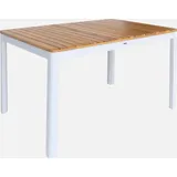 sweeek Gartentisch 120 x 80 x 75 cm Weiß