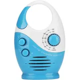 Wasserdichtes Duschradio (68 x 35 x 135 mm), tragbarer AM/FM-Lautsprecher mit einstellbarer Lautstärke, hängender Griff oben, batteriebetriebenes