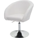 Mendler Esszimmerstuhl HWC-F19 Stoff creme-weiß