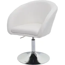 Mendler Esszimmerstuhl HWC-F19 Stoff creme-weiß