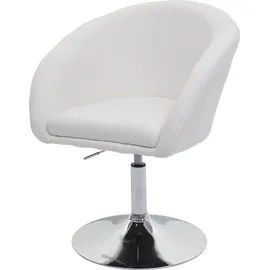 Mendler Esszimmerstuhl HWC-F19 Stoff creme-weiß