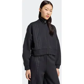 adidas Sweatjacke ADIDAS ORIGINALS "OFF PLACED 3-STREIFEN ZIP UP", Damen, Gr. XL, schwarz, Obermaterial: 53% Baumwolle, 47% Polyester, angesetztes Bündchen, Sweatjacken Sweatjacke, mit Reißverschluss, mit glatter Materialstruktur