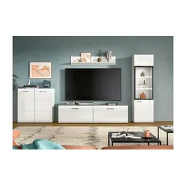 Möbel Kraft Wohnkombination ¦ weiß ¦ Maße (cm): B: 305 H: 160