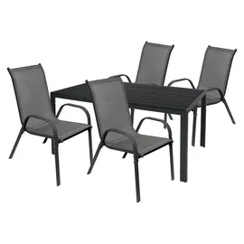Mojawo Gartengarnitur 5-tlg. Schwarz