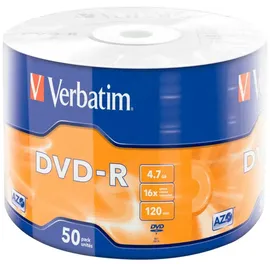 Verbatim DVD-R mattsilber, 50er-Spindel mit Folienverpackung,
