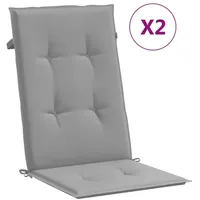 VidaXL Gartenstuhlauflagen 2 Stk. Grau