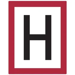 Feuerwehrschild, Hinweisschild auf einen Hydranten - DIN 4066 - 200x250 mm Folie selbstklebend