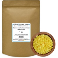 Bienenwachs kosmetisch 1 kg Cera flava gelb Pastillen Bienenwachstücher Cremes Salben