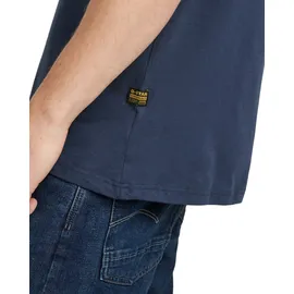 G-Star Base-s Ribbed Kurzarm-T-Shirt Sartho Blue XS