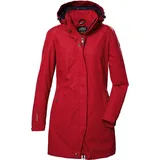 KILLTEC Damen Funktionsjacke/Outdoorjacke mit abzippbarer Kapuze KOS 44 WMN PRK, rot, 44,