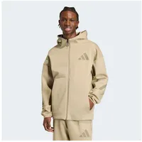 adidas Kapuzensweatshirt ADIDAS SPORTSWEAR "NEW ADIDAS Z.N.E. ZIP-HOODIE", Herren, Gr. XL, wonder cargo, Obermaterial: 57% Polyester, 43% Baumwolle, normal, Rundhals, angesetztes Bündchen, Sweatshirts, für sportliche Aktivitäten, aus Polyester und Baumwolle