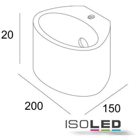 ISOLED Gips-Wandleuchte (ISO-112174) weiß