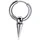 FIRETTI Single-Creole FIRETTI "Schmuck Geschenk Ohrschmuck einzeln Kegel", silber (edelstahlfarben), Ohrringe, Damen, 17,1mm, Edelstahl, Einhänger abnehmbar