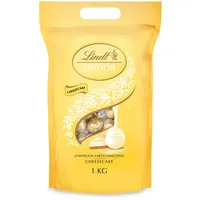 Lindt Schokolade LINDOR Kugeln Cheesecake | 1kg Beutel, wiederverschließbar | 80 Kugeln weiße Schokolade mit zartschmelzender Cheesecake-Füllung | Pralinen-Geschenk | Schokoladen-Geschenk