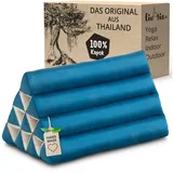 livasia Keilkissen Dreieckskissen (Basic) vegan und handgefertigt, 30x50x29cm, Kapok blau