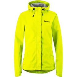 Fahrradjacke GONSO "Sura Light", Damen, Gr. 38, gelb (neongelb), 100% Polyester, Jacken, Damen Regenjacke wind- und wasserdicht, Radjacke mit Kapuze