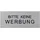 PRO PLUS Hinweisschild Aluminium Bitte keine Werbung 6 x 2,5 cm