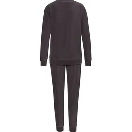 VIVANCE Pyjama VIVANCE DREAMS, Damen, Gr. 32/34, blau (dunkelblau), Frottee, Obermaterial: 80% Baumwolle, 20% Polyester, unifarben, Basic lang, Rundhals, angesetztes Bündchen, Homewear-Sets Pyjama, in schöner Frottee-Qualität