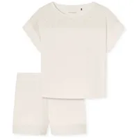 SCHIESSER Schlafanzug Comfort Nightwear in off-white | Gr.: 40