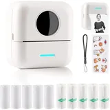Mini-etikettendrucker, Mini-smartphone-fotodrucker, Thermodrucker Für Aufkleber, Fotodrucker Für Reisetagebücher, Logos, Notizen, Tagebücher, Listen, Erinnerungen – Crezuo