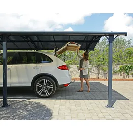 CANOPIA Carport Arcadia 3,59 x 4,30 m grau inkl. Regenrinne