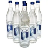 6 Flaschen Ouzo Apollo 37,5% Vol., 0,7 l Liter 700 ml - 4.2 l