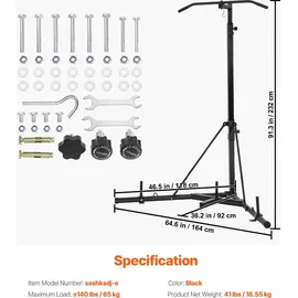 Vevor 2 in 1 Boxsackständer Schwarz
