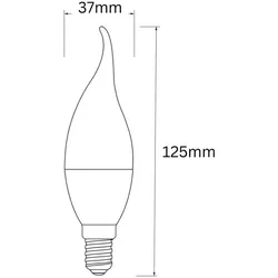 Aigostar 4W E14 LED Kerze Vintage Filament Glühbirne Birne Leuchtmittel Retro Bernstein 1 Stück