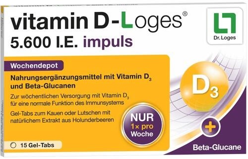 VITAMIN D-LOGES 5.600 I.E. impuls Kautabletten 15 St