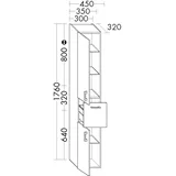 Burgbad Hochschr.Sys30 PG4 Sana 1760x300x320 Sand Hochglanz, HSZK030RF3360 HSZK030RF3360