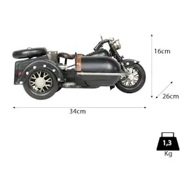 moritz Motorad mit Beiwagen Chopper Oldtimer Motorrad Modell Metall Zinn Dekoration