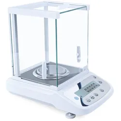 Hochpräzise HS-Schnellanalysenwaage mit 210 g Kapazität und ø90 mm. Präzisionswaage 0,0001g für Labor und Industrie.