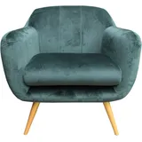 Casa Padrino Cocktailsessel Retro 83 x 84 x 0 cm Grün/Gold
