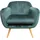 Casa Padrino Cocktailsessel Retro 83 x 84 x 0 cm Grün/Gold