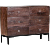 XXXLutz Sideboard Schwarz, Dunkelbraun, - 120x90x42 cm